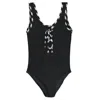 Nessi Byrd Girls Black/white Swimsuit In Black