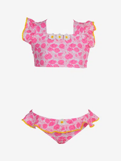 Nessi Byrd Kids'  Girls Briar Bikini In Pink
