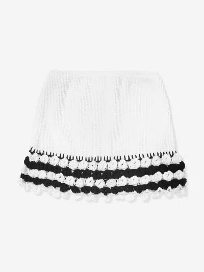 Nessi Byrd Kids' Girls Crocheted Agave Skirt In White
