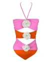 Nessi Byrd Daggy One Piece Swimsuit - Big Kid In Multi