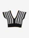 Nessi Byrd Girls Garnet Crop Top In Black