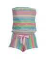Nessi Byrd Jeannie Playsuit In Blue-multicolor
