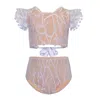Nessi Byrd Girls Lace Bikini In Neutral