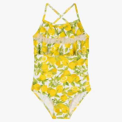 Nessi Byrd Kids' Girls Lemon Swimsuit (uv50) In Yellow