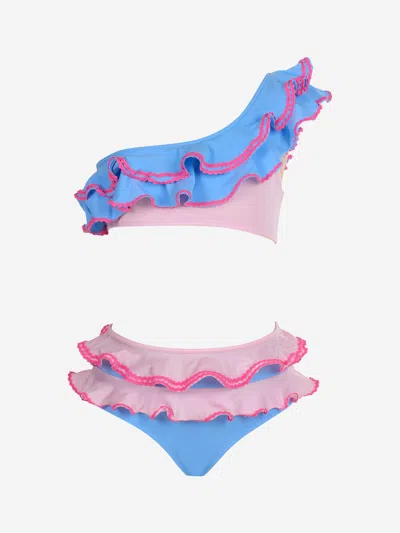 Nessi Byrd Kids'  Girls Lylo Bikini In Blue