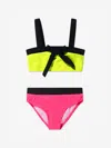 NESSI BYRD GIRLS NEON TWO-TONE MAGGY BIKINI