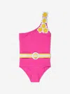 Nessi Byrd Crinkled One-shoulder Swimsuit In Pink