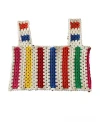 Nessi Byrd Rainbow Crochet Crop Top - Big Kid In Multi