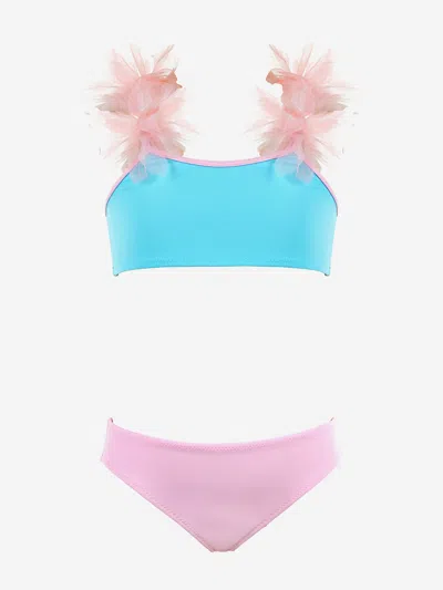 Nessi Byrd Kids'  Girls Sindra Bikini In Blue