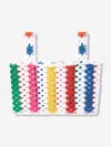 Nessi Byrd Girls Striped Rainbow Crop Top In Multicoloured