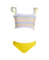 Nessi Byrd Girls' Sunshine Two-piece Bikini Top And Bottom Swimsuit - Little Kid, Big Kid In Yellow Multicolor