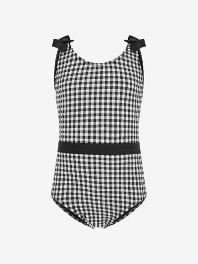 Nessi Byrd Kids' Girls Swimsuit - Gingham Swimsuit 6 Yrs Black