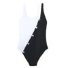 Nessi Byrd Girls Swimsuit In Black/white In Multi
