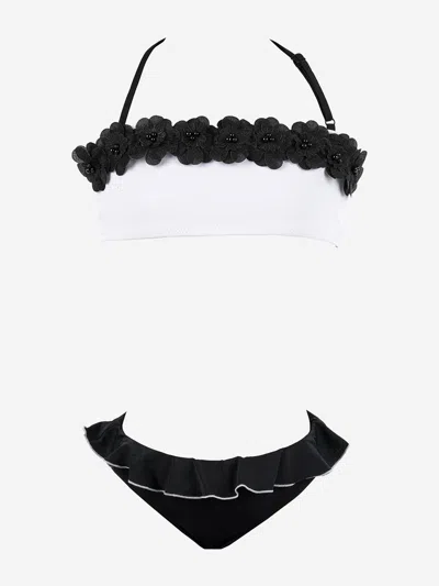Nessi Byrd Kids'  Girls Talia Bikini In Black
