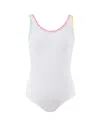 Nessi Byrd Girls' Tamara One-piece Swimsuit - Little Kid, Big Kid In White