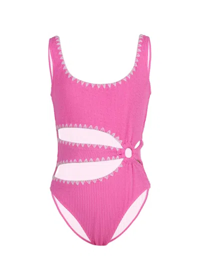 Nessi Byrd Kids' Jona One-piece Swimsuit In Pink