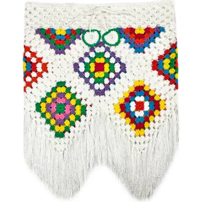 NESSI BYRD NESSI BYRD KIDS' COLORFUL SHAPES HAND-CROCHET SKIRT-COVER UP