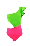 Nessi Byrd Kids' Cut-out Ruffle One-piece Swimsuit