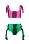 Nessi Byrd Kids' Tie-shoulder Two Piece Bikini In Pink