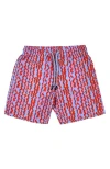 Nessi Byrd Kids' Wavy Stripes Quick-dry Swim Trunks