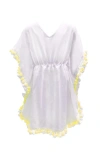 Nessi Byrd Kids' Yellow Pompom Detail Caftan