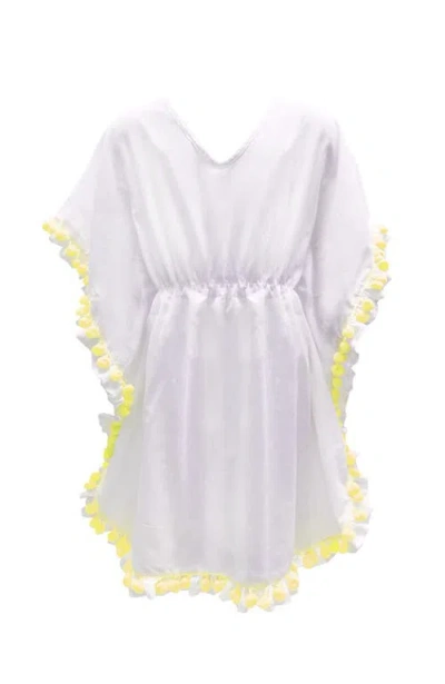Nessi Byrd Kids' Yellow Pompom Detail Caftan