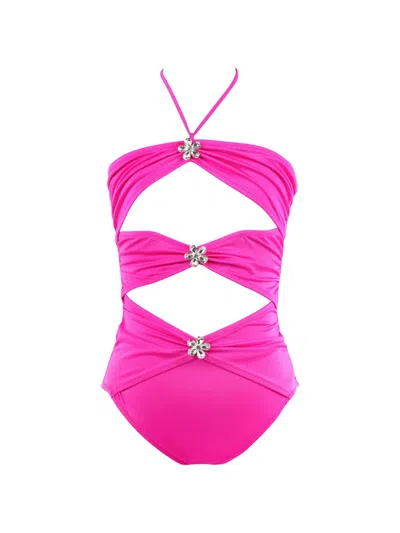 Nessi Byrd Kids'  Girls Kylin Swimsuit In Pink