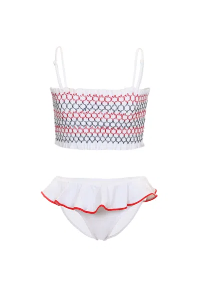 Nessi Byrd Kids' Laurel Two-piece Swimsuit In White