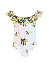 Nessi Byrd Lemon-print Swimsuit In Multicolour