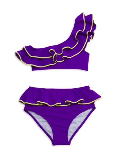 Nessi Byrd Kids' Little Girl's & Girl's Flax Ruffle Bikini