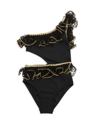 Nessi Byrd Kids' Little Girl's & Girl's Funi Ruffled One Piece Swimsuit