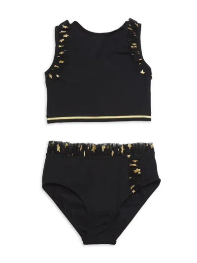 Nessi Byrd Kids' Little Girl's & Girl's Nelia Fringe Trim Bikini