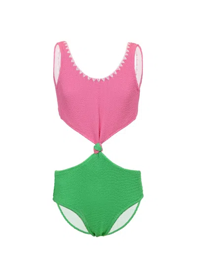 Nessi Byrd Kids' Marya One-piece Swimsuit In Green