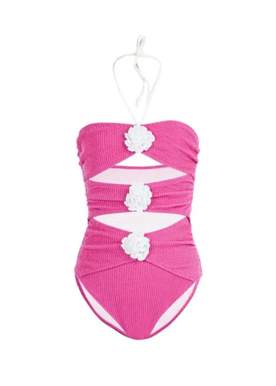 Nessi Byrd Kids' Nilia One-piece Swimsuit In Pink