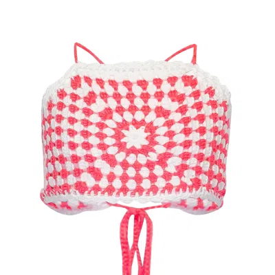 Nessi Byrd Kids' Red And White Crop Top For Girls