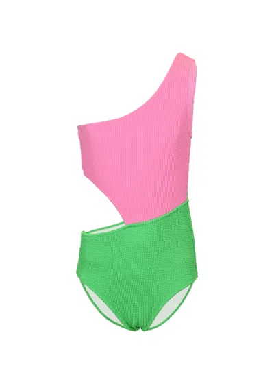 Nessi Byrd Kids' Sariah One-piece Swimsuit In Green