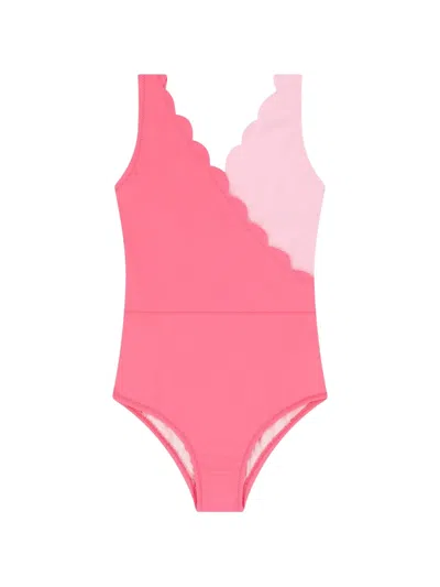 Nessi Byrd Kids' Scallopped Swimsuit In Pink