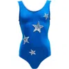 Nessi Byrd Sequin Star Appliqué With Metallic Trim One-piece Swimsuit In Blue
