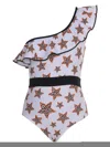 Nessi Byrd Star-print Swimsuit In White