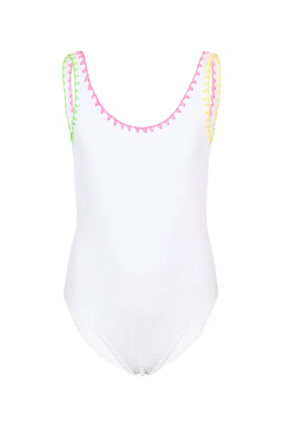 Nessi Byrd Kids' Tamara One-piece Swimsuit In White