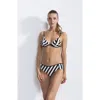 Nessi Byrd The Kinetic Stripe Triangle Bikini Set In Multi