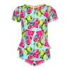 Nessi Byrd Watermelon Print Swimsuit For Girls In Multi