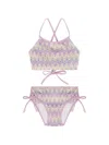 Nessi Byrd Zig-zag-patterned Bikini In Purple