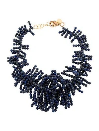 Pre-owned Nest Jewelry Beaded Collar Necklace, 22" In Multi