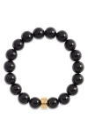 Nest Jewelry Beaded Stretch Bracelet In Black