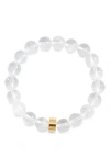 Nest Jewelry Beaded Stretch Bracelet In White