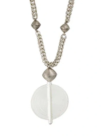 Pre-owned Nest Jewelry Chain Lariat Necklace, 32" In Multi