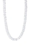 Nest Jewelry Faceted Quartz Necklace In Transparent