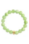 Nest Jewelry Malachite Stretch Bracelet In Green