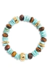 Nest Jewelry Malachite Stretch Bracelet In Multi